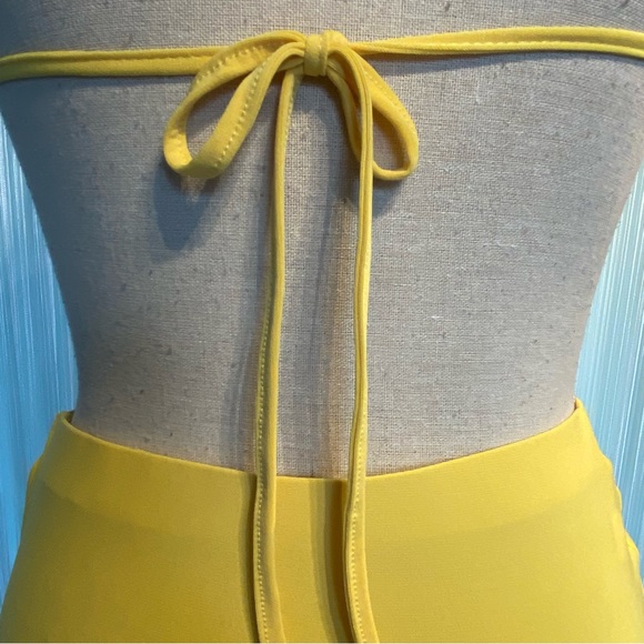 Rare Yellow Cut Out Open Back Maxi Dress - Picture 13 of 17